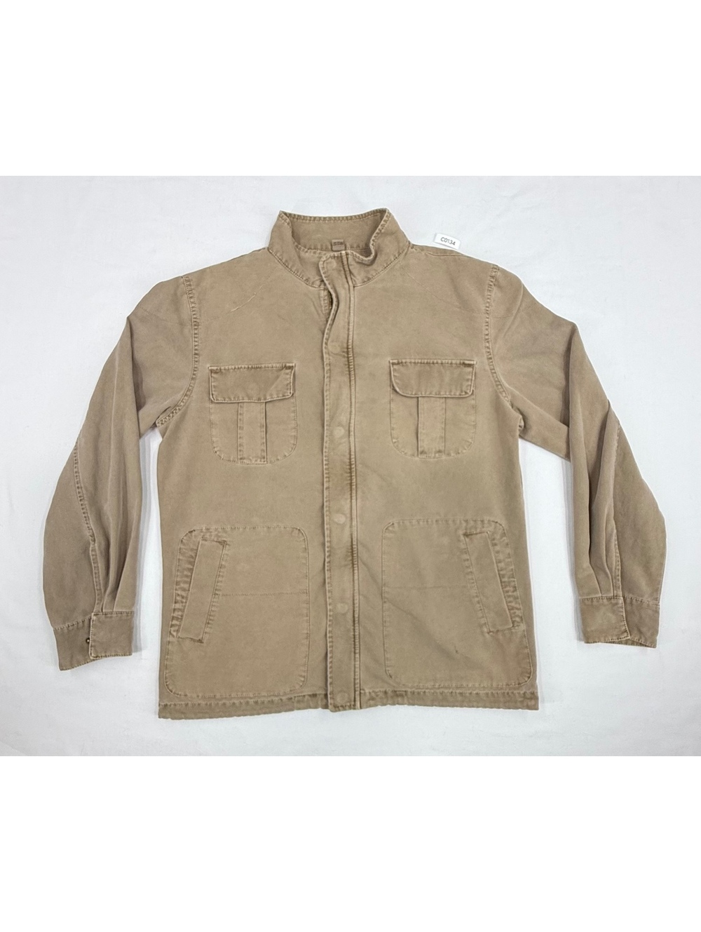 Gramicci Men's Medium Tan Cotton Utility Jacket with Multiple Pockets